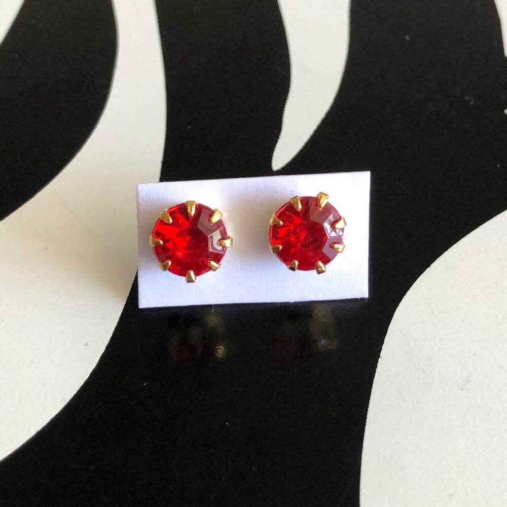 4 for $20 Red and Gold Stud Earrings
